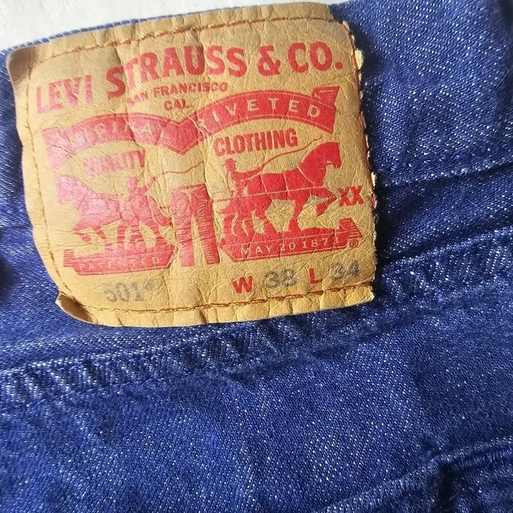 Levis 501 white oak cone denim men's 38 34 very soft